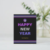 Happy New Year-scriptvakantiekaart Feestdagenkaart (Staand voorkant)