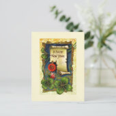 Happy New Year Scroll Feestdagenkaart (Staand voorkant)