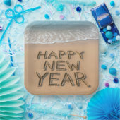 Happy New Year Seashore Papieren Bordje (Feest)