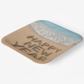 Happy New Year Seashore Papieren Bordje (Gebogen)