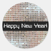 Happy New Year Sequin Sticker (Voorkant)