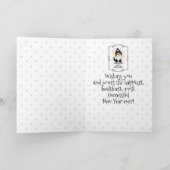Happy New Year Shetland Sheepdog (drie kleuren) Cu Kaart (Binnen)