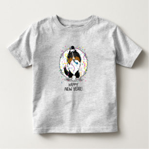 Happy New Year Shetland Sheepdog (drie kleuren) Cu Kinder Shirts