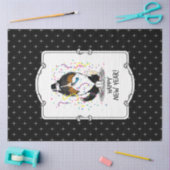 Happy New Year Shetland Sheepdog (drie kleuren) Cu Tissuepapier (Craft)