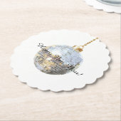 Happy New Year Silver Ball Kartonnen Onderzetters (Gekanteld)