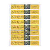 Happy New Year Simple Script Golden Photo Address (Vel)