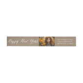 Happy New Year Simple Script Kraft Photo Address (Individueel)