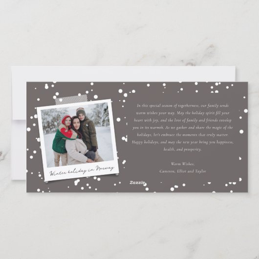 Happy New Year Simple Script Modern Minimal Photo Feestdagenkaart (Achterkant)