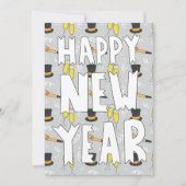 Happy New Year Sketchy Uitnodiging (Voorkant)