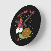 Happy new Year Snail Ronde Klok (Hoek)