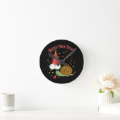 Happy new Year Snail Ronde Klok (Huis)