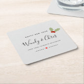 Happy New YEAR sneghbour Kartonnen Onderzetters (Schuin)