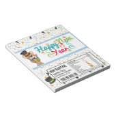 Happy New Year Snoep Bar Wrapper Party Favors Notitieblok (Schuin)