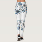 Happy New Year Snowflakes Leggings (Achterkant)