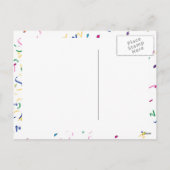 Happy New Year Snowman Feestdagenkaart (Achterkant)