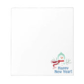 Happy New Year Snowman Notitieblok (Voorkant)