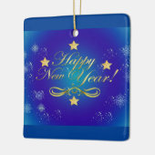 Happy New Year Square Ornament (Links)