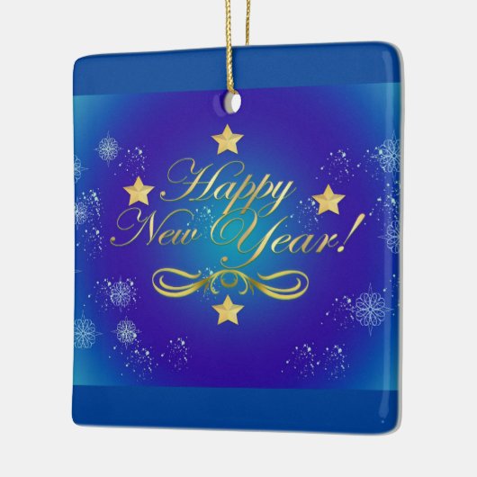 Happy New Year Square Ornament (Links)