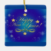 Happy New Year Square Ornament (Voorkant)