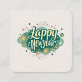Happy New Year Square Visitekaartje (Voorkant)