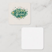 Happy New Year Square Visitekaartje (Voorkant / Achterkant)