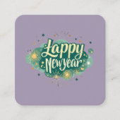 Happy New Year Square Visitekaartje (Voorkant)