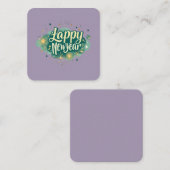 Happy New Year Square Visitekaartje (Voorkant / Achterkant)