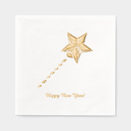 Happy New Year Star Hat Folie Servetten