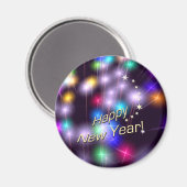 Happy New Year Star-lampjes Magneet (Voorkant / Achterkant)