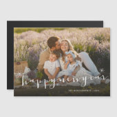 Happy New Year Starbursts Photo Magnetic Kaart (Voorkant / Achterkant)