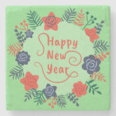 HAPPY NEW YEAR STENEN ONDERZETTER (Voorkant)