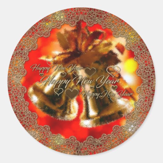 Happy New Year Sticker (Voorkant)