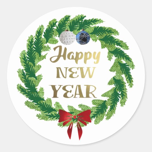Happy New Year Sticker (Voorkant)