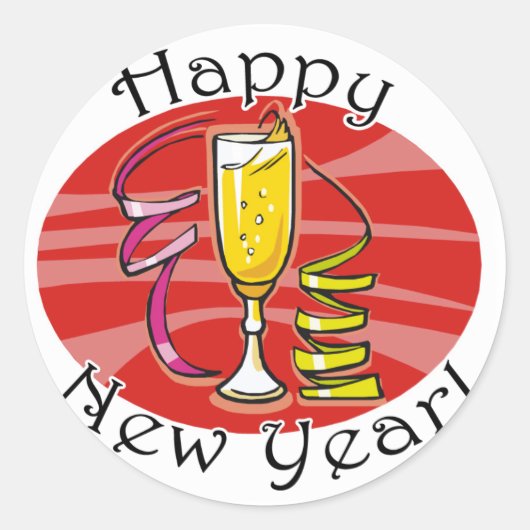 Happy New Year Stickers (Voorkant)