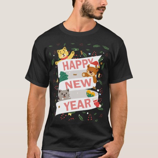 Happy new year t-shirt (Voorkant)