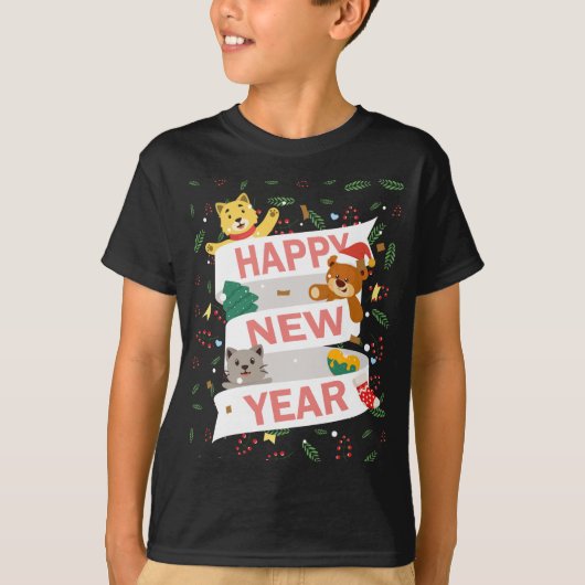 Happy new year t-shirt (Voorkant)