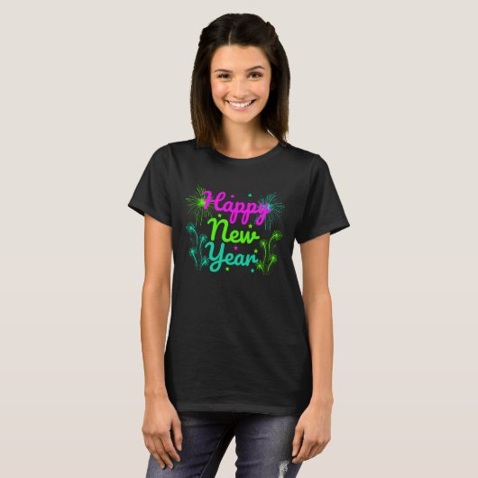 Happy New Year T-shirt (Voorkant volledig)