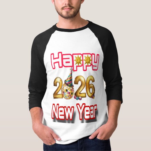Happy New year  T-shirt (Voorkant)