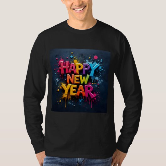 Happy new year t-shirt (Voorkant)