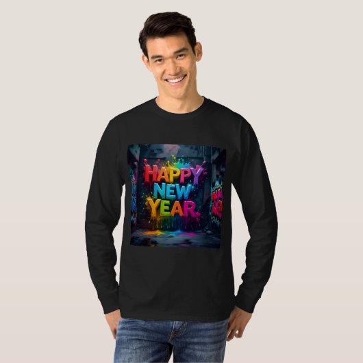 Happy new year t-shirt (Voorkant volledig)