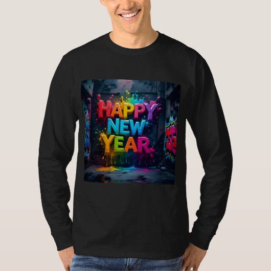 Happy new year t-shirt (Voorkant)