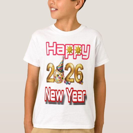 Happy New year  T-shirt (Voorkant)