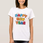 Happy New Year T-Shirt – Elegant Modern Festive (Voorkant)