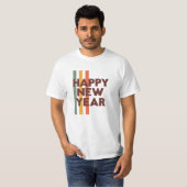 Happy New Year T-Shirt – Festive Typography Design (Voorkant volledig)