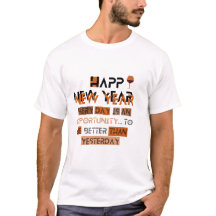 Happy New Year T-shirt ontwerp