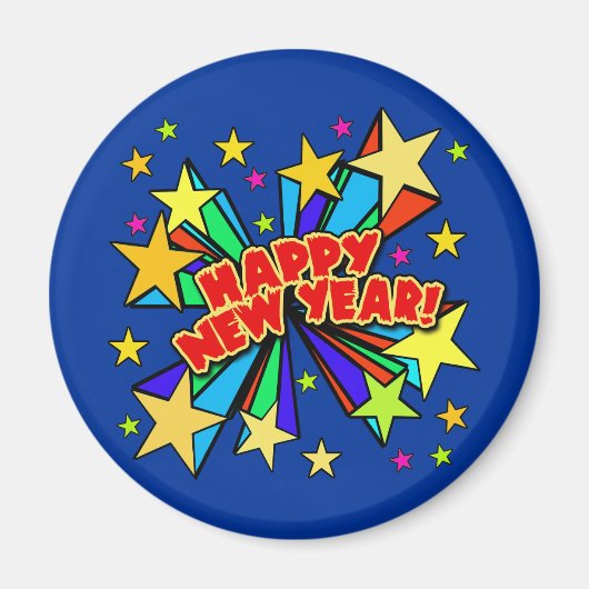 Happy New Year T-shirts, Beer Steins, Party Favors Magneet (Voorkant)