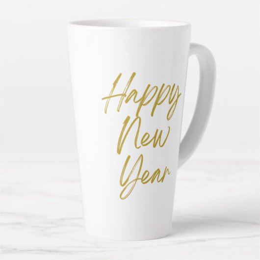 Happy New Year Tall Latte Mok (Rechterhoek)