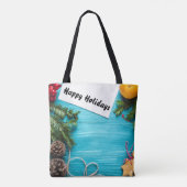 Happy New Year Tas Gift Bag Holiday Cookies Blue (Achterkant)