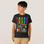 Happy New Year Teacher Fireworks New Years Eve Par T-shirt (Voorkant volledig)
