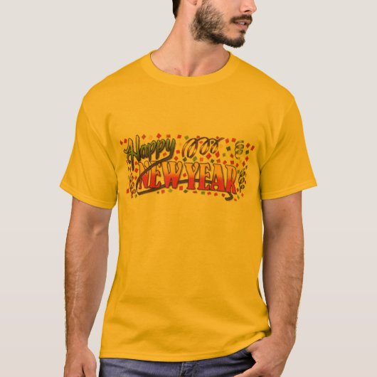 Happy New Year Tee Shirt (Voorkant)